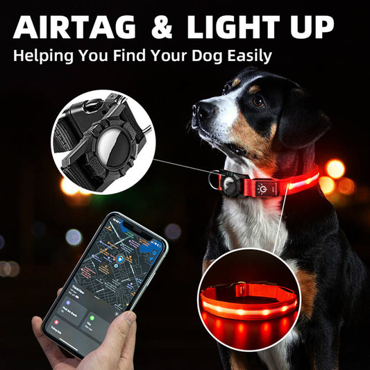 "LED Light-Up Waterproof Pet Collar - Locator Ready" - balsam store